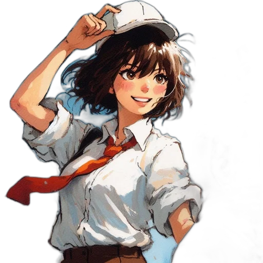 hat, staff, weapon, anime transparent PNG cut-out