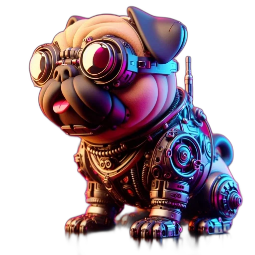 robot, staff, animal, concept art transparent PNG cut-out