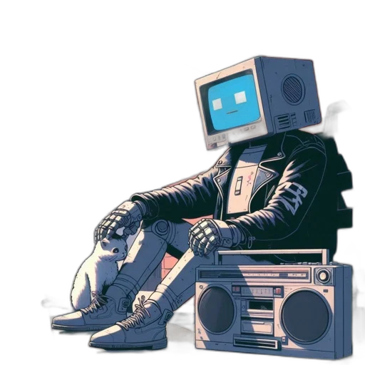 robot, jacket, shoes, mask transparent PNG cut-out