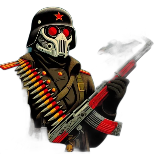 weapon, robot, staff, mask transparent PNG cut-out