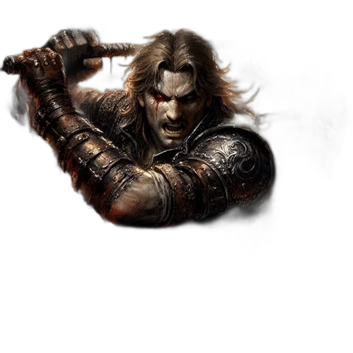 sword, weapon, hair, face transparent PNG cut-out