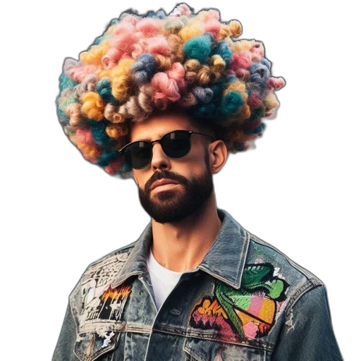 jacket, hat, crown, hair transparent PNG cut-out