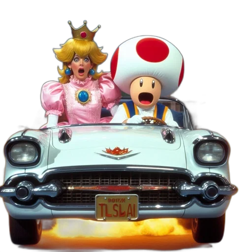 car, crown, concept art, 3d render transparent PNG cut-out