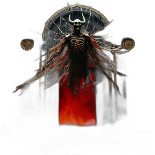 mask, crown, creature, staff transparent PNG cut-out