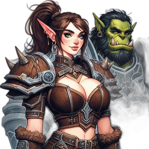 fantasy art, concept art, comic book art, pixel art transparent PNG cut-out