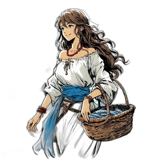dress, concept art, fantasy art, comic book art transparent PNG cut-out
