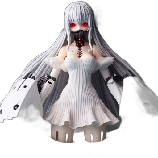 dress, robot, creature, 3d render transparent PNG cut-out