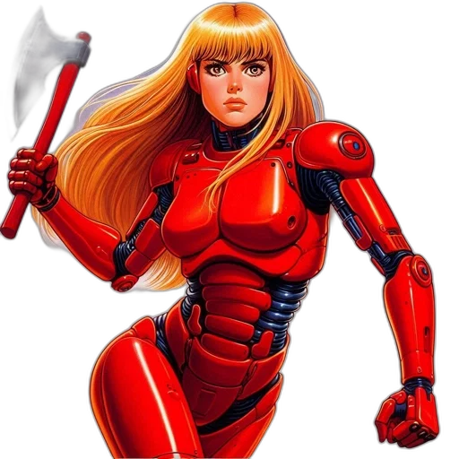 robot, weapon, comic book art, concept art transparent PNG cut-out