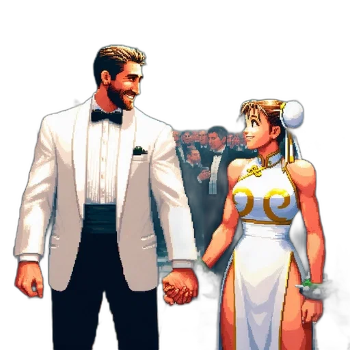 dress, staff, pixel art, concept art transparent PNG cut-out
