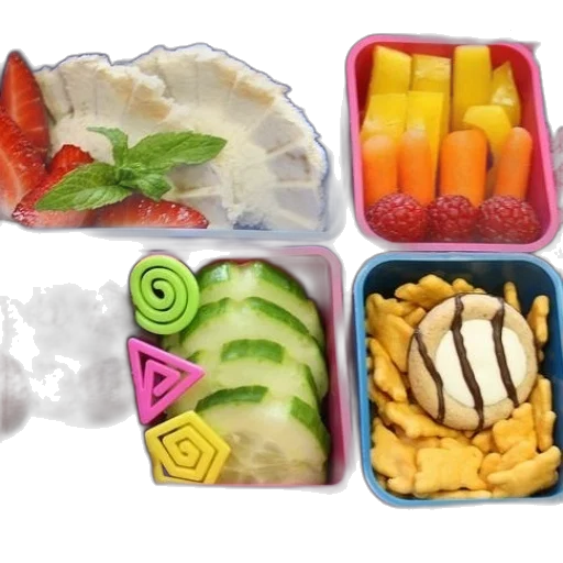 food, colorful, bento, box transparent PNG cut-out