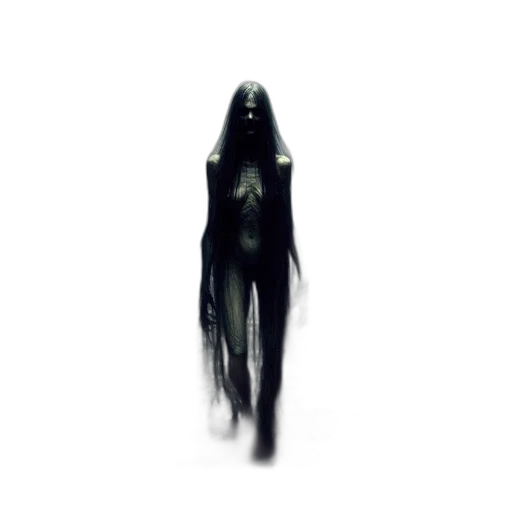 creature, hair, dress, mask transparent PNG cut-out