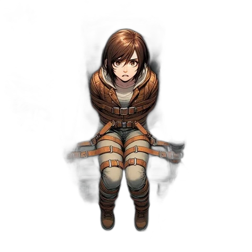 dress, jacket, staff, face transparent PNG cut-out