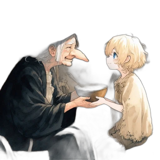 watercolor, concept art, anime, fantasy art transparent PNG cut-out