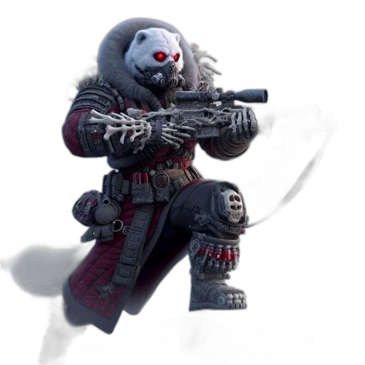 weapon, robot, creature, staff transparent PNG cut-out