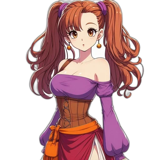 dress, staff, crown, anime transparent PNG cut-out