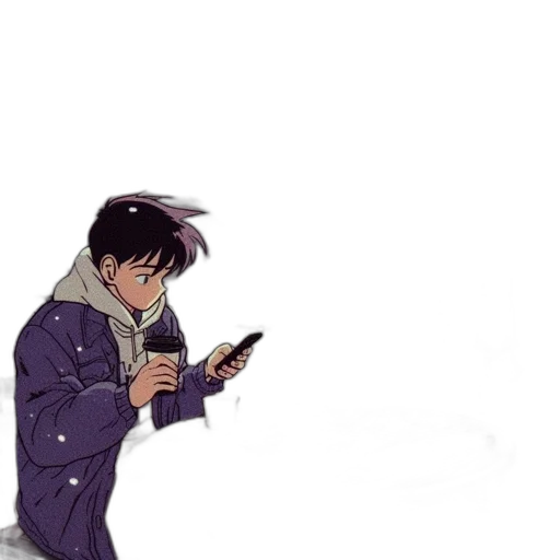 jacket, staff, weapon, anime transparent PNG cut-out
