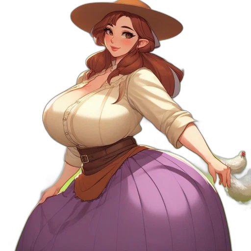 dress, hat, staff, concept art transparent PNG cut-out