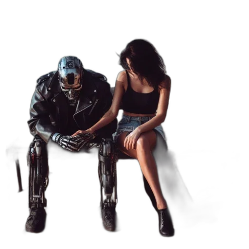 robot, furniture, concept art, cyberpunk transparent PNG cut-out