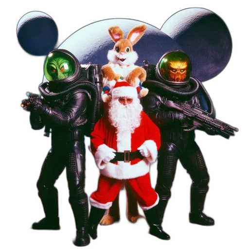 concept art, outer space, two, suited transparent PNG cut-out