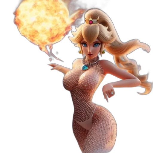 dress, staff, 3d render, concept art transparent PNG cut-out