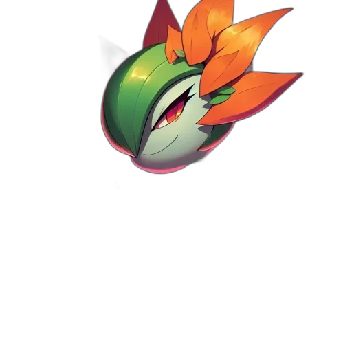 mask, dragon, flower, staff transparent PNG cut-out