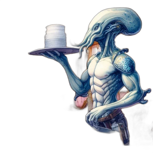 hat, staff, creature, concept art transparent PNG cut-out