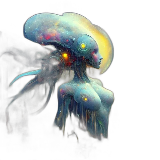 creature, hat, crown, robot transparent PNG cut-out