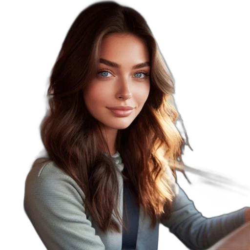 face, jacket, hair, staff transparent PNG cut-out