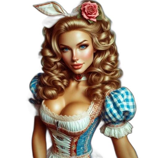 dress, face, fantasy art, photorealistic transparent PNG cut-out