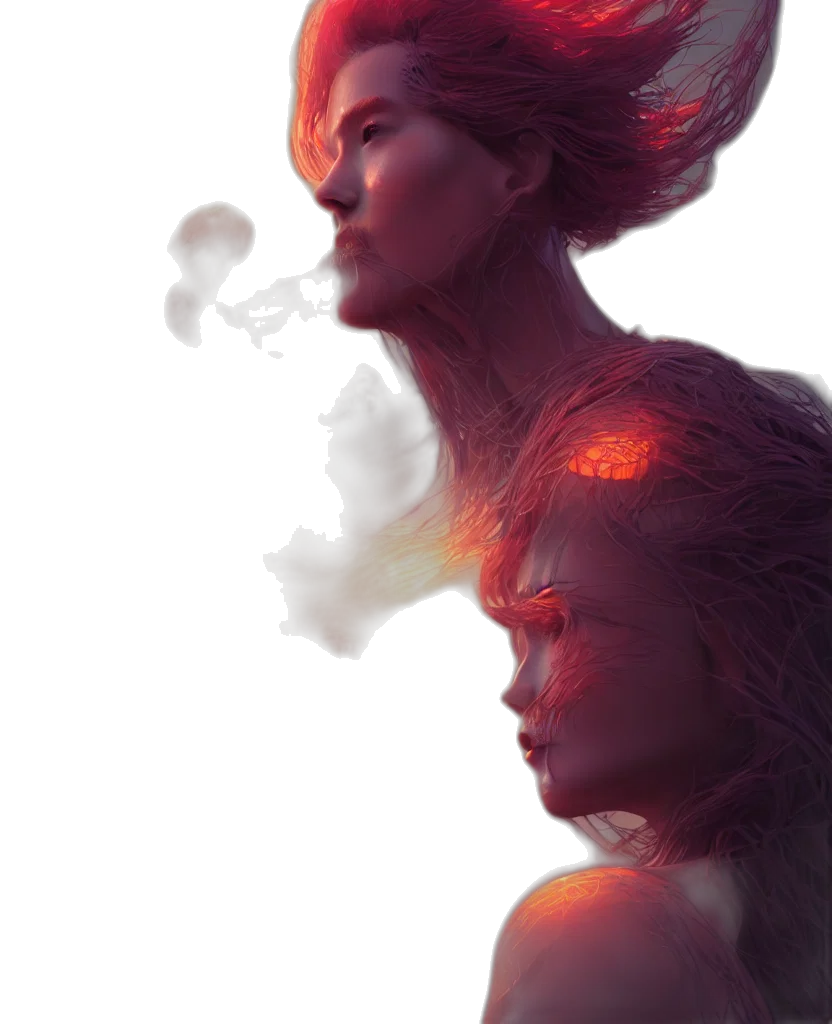 face, mask, concept art, cyberpunk transparent PNG cut-out