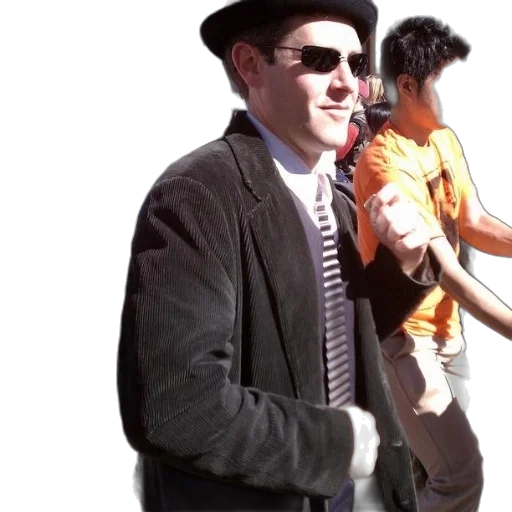 jacket, staff, hat, creature transparent PNG cut-out