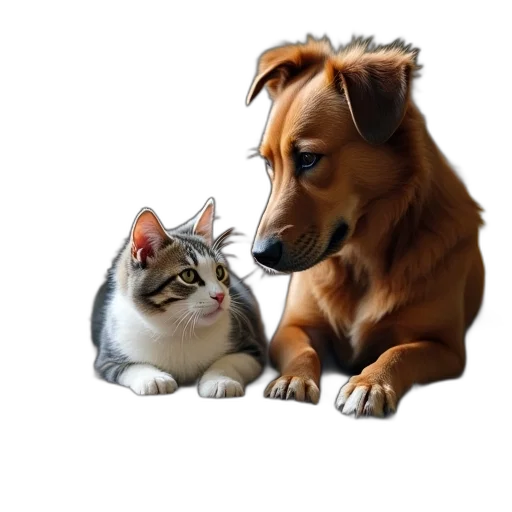 animal, staff, photorealistic, oil painting transparent PNG cut-out
