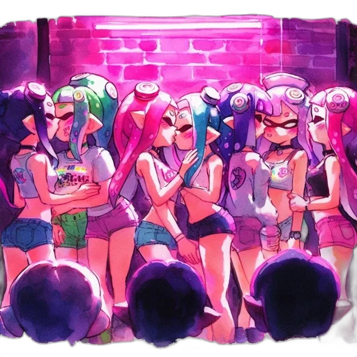 vaporwave, concept art, cyberpunk, pixel art transparent PNG cut-out