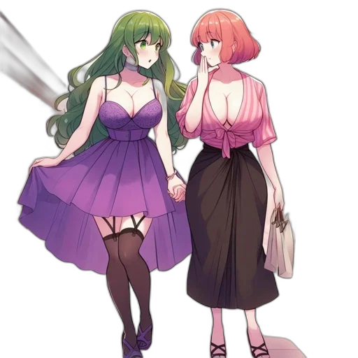 dress, concept art, anime, pixel art transparent PNG cut-out