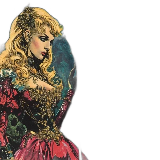 dress, comic book art, concept art, fantasy art transparent PNG cut-out