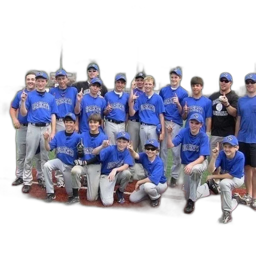 staff, baseball, team, wearing transparent PNG cut-out