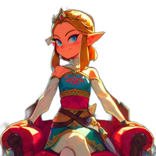 dress, crown, staff, weapon transparent PNG cut-out