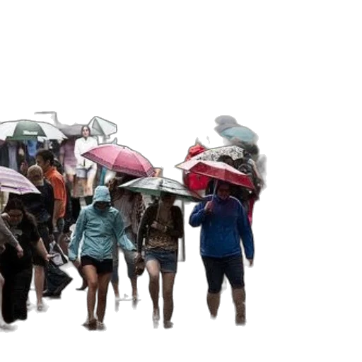 umbrella, 3d render, rain, underwater transparent PNG cut-out