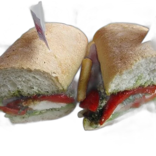 food, photorealistic, 3d render, sandwich transparent PNG cut-out