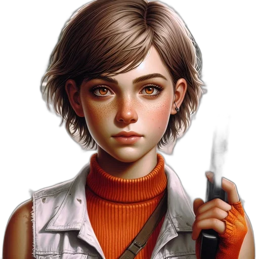 staff, face, jacket, weapon transparent PNG cut-out