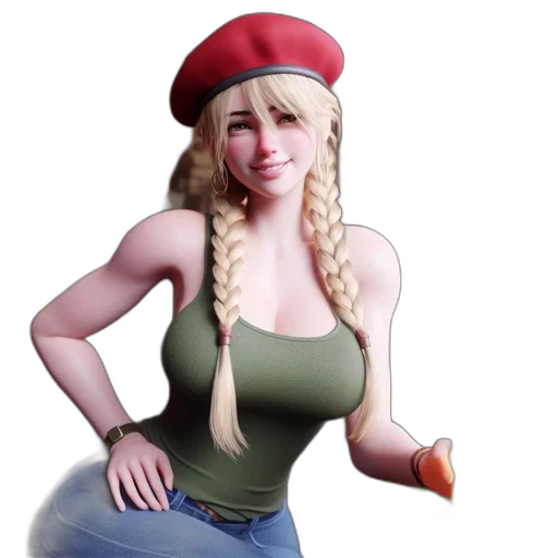 hat, dress, 3d render, concept art transparent PNG cut-out