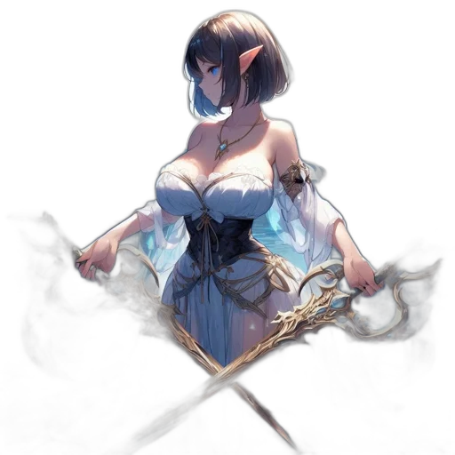 sword, staff, weapon, dress transparent PNG cut-out