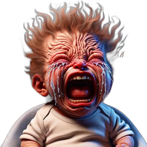 face, creature, mask, hair transparent PNG cut-out