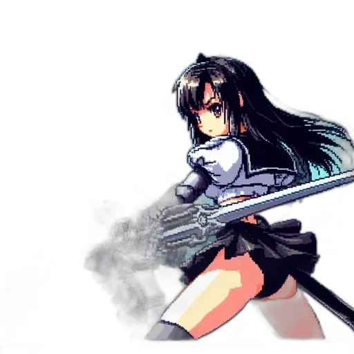 weapon, sword, staff, anime transparent PNG cut-out