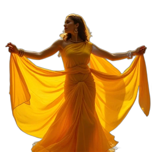 dress, photorealistic, oil painting, concept art transparent PNG cut-out
