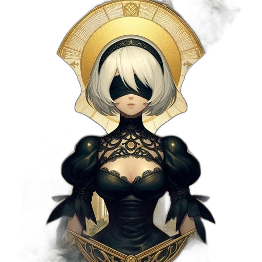 mask, dress, crown, staff transparent PNG cut-out