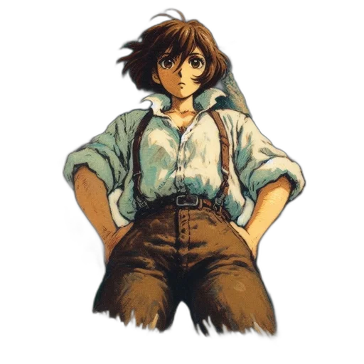 jacket, staff, face, animal transparent PNG cut-out