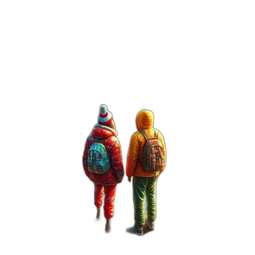 jacket, umbrella, robot, shoes transparent PNG cut-out