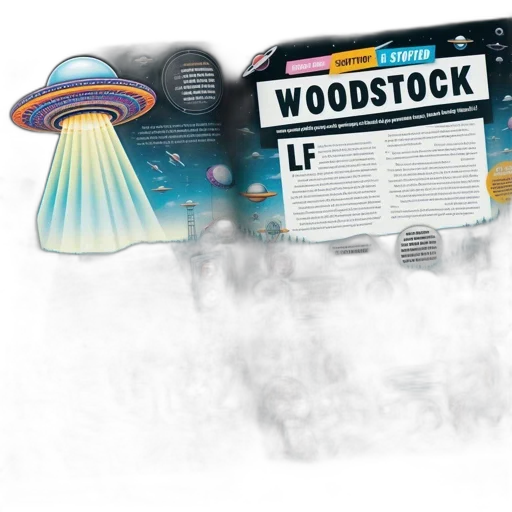 3d render, concept art, fog, woodstock transparent PNG cut-out