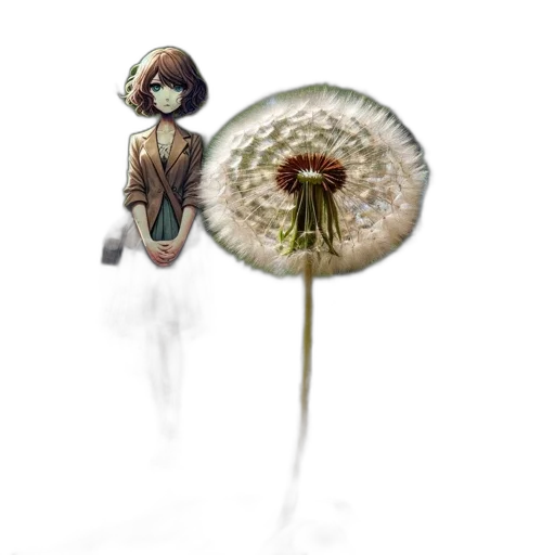 flower, umbrella, staff, hat transparent PNG cut-out